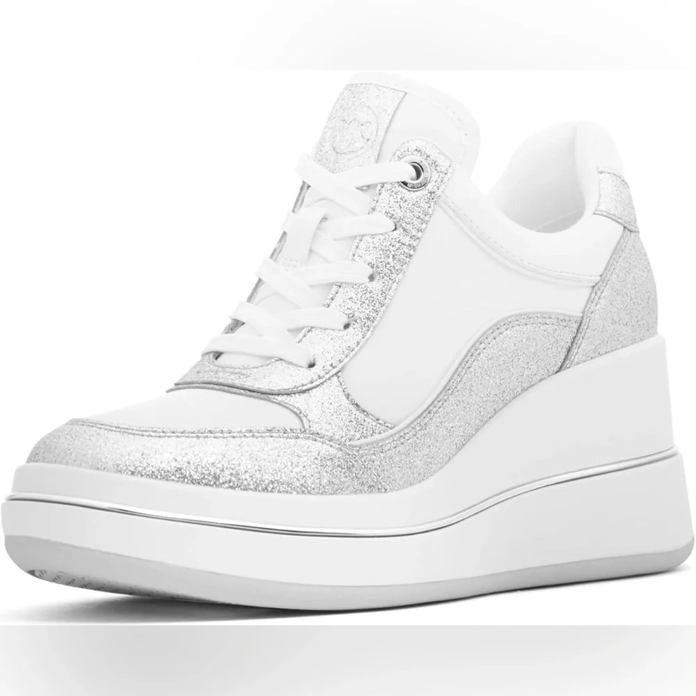 Michael Kors Womens Emmy Wedge Trainer - Picture 1 of 9